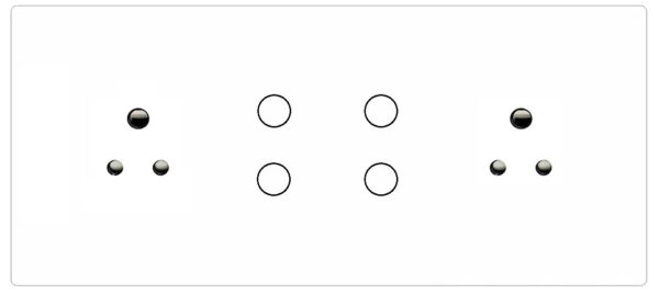Teqooz 4-Switch + 2 Socket Smart Wi-Fi Touch Switch Panel (6M) (White)