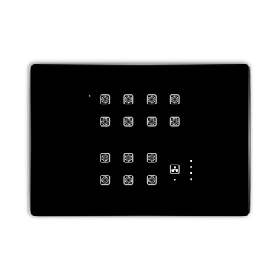 Teqooz 14-Switch + Fan Regulator Smart Zigbee + Remote Touch Switch Panel (12M) (Black)