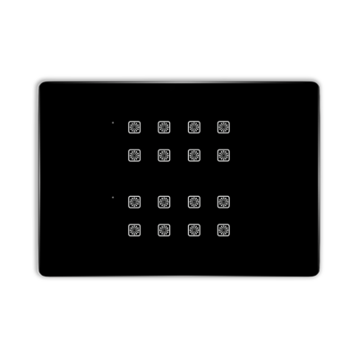 Teqooz 16-Switch Smart WiFi + Remote Touch Switch Panel (12M) (Black)