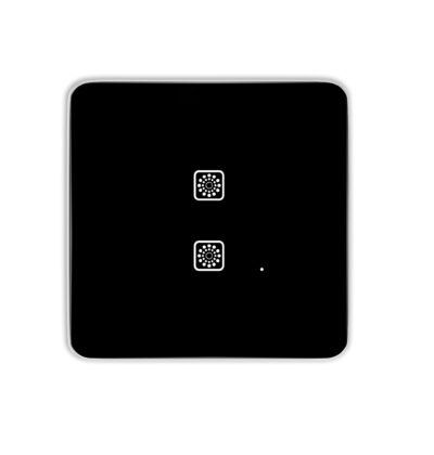 Teqooz 2-Switch Smart Zigbee + Remote Touch Switch Panel (2M) (Black)