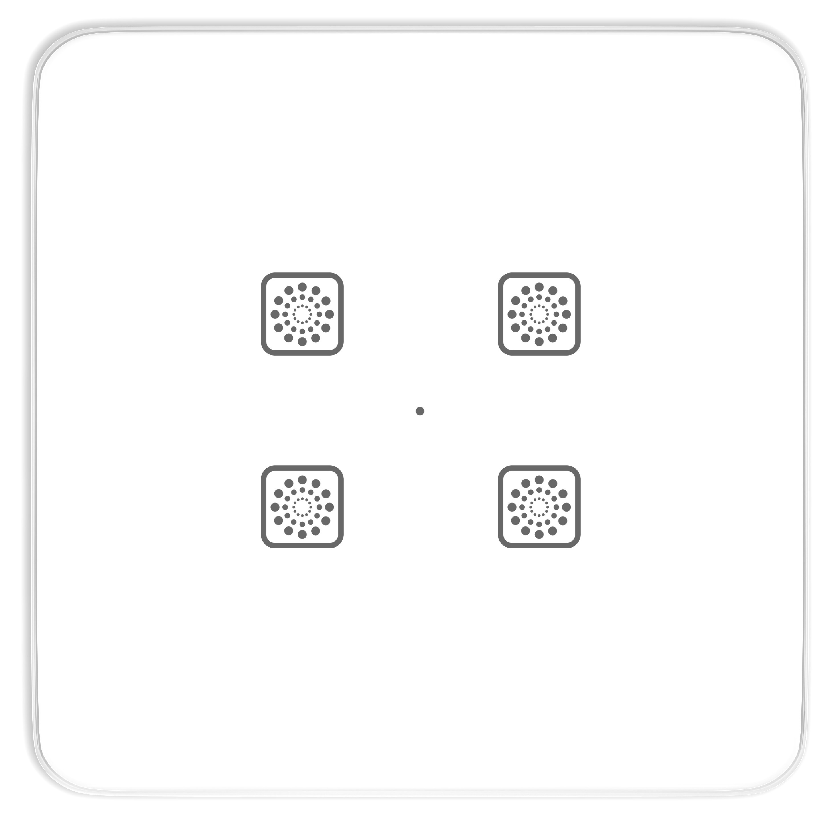 Teqooz 4-Switch Smart Zigbee + Remote Touch Switch Panel (2M) (White)