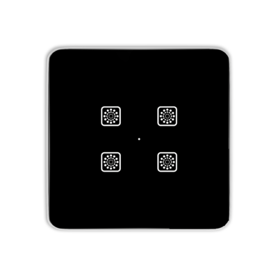 Teqooz 4-Switch Smart Zigbee + Remote Touch Switch Panel (2M) (Black)