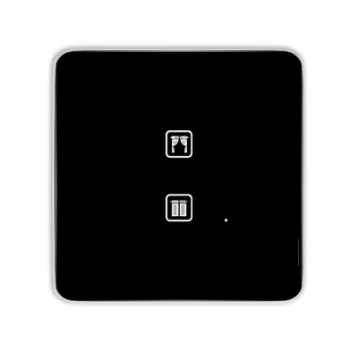 Teqooz Curtain Control Smart Zigbee + Remote Touch Switch Panel (2M) (Black)