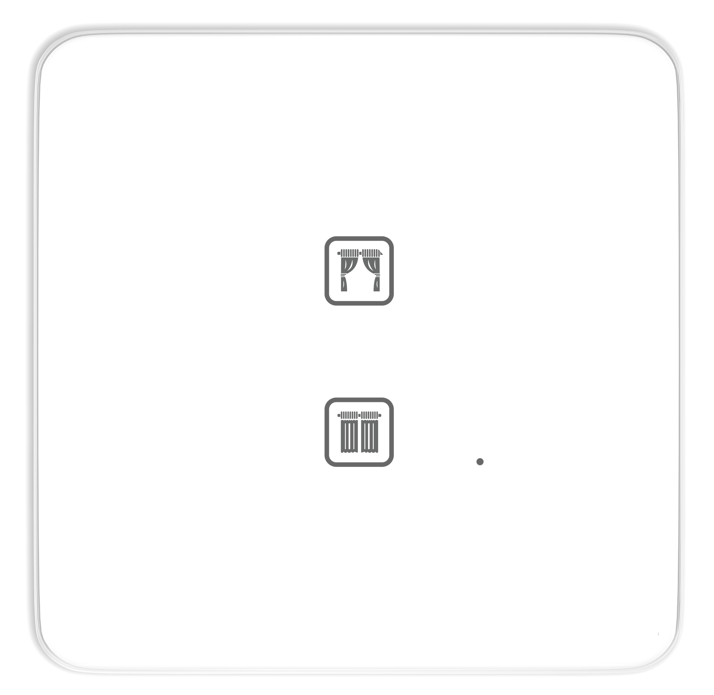 Teqooz Curtain Control Smart Zigbee + Remote Touch Switch Panel (2M) (White)