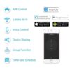 2-Switch 15Amp Smart Wi-Fi + Bluetooth Touch Switch (Black) - Image 2