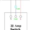 30Amp Heavy Load IR Remote Smart Glass Touch Switch (Black) - Image 4