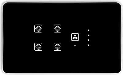 Teqooz 4-Switch + Fan Regulator Smart Zigbee + Remote Touch Switch Panel (4M) (Black)