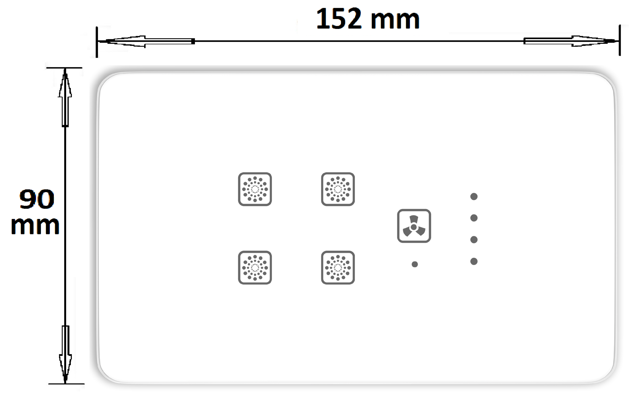 Teqooz 4-Switch + Fan Regulator Smart Zigbee + Remote Touch Switch Panel (4M) (White) - Image 6
