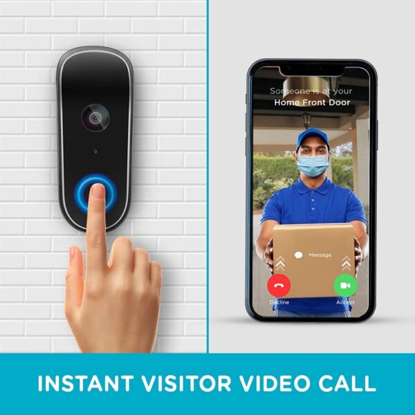 Smart WiFi Video Door Bell - with 2 Way Talk & Chime - Image 2