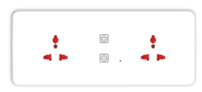 Teqooz 2-Switch + 2 Socket Smart WiFi + Remote Touch Switch Panel (6M) (White)