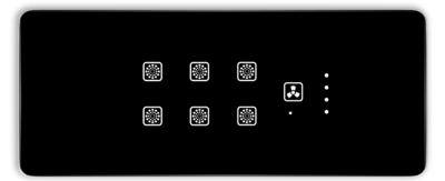 Teqooz 6-Switch + Fan Regulator Smart Zigbee + Remote Touch Switch Panel (6M) (Black)