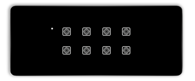 Teqooz 8-Switch Smart Zigbee + Remote Touch Switch Panel (6M) (Black)