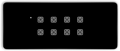 Teqooz 8-Switch Smart WiFi + Remote Touch Switch Panel (6M) (Black)