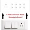 Teqooz 8-Switch + 1 Socket Smart Wi-Fi Touch Switch Panel (6M) (White) - Image 4