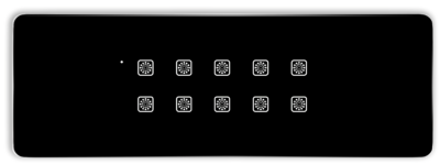 Teqooz 10-Switch Smart Zigbee + Remote Touch Switch Panel (8M) (Black)