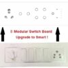 Teqooz 6-Switch + 1 Fan Regulator + 1 Heavy Socket Smart Wi-Fi Touch Switch Panel (8M) (White) - Image 4