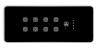 Teqooz 8-Switch + Fan Regulator Smart Zigbee + Remote Touch Switch Panel (8M) (Black)