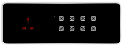 Teqooz 8-Switch + Socket Smart Zigbee + Remote Touch Switch Panel (8M) (Black)