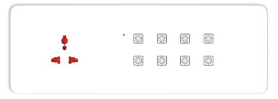 Teqooz 8-Switch + Socket Smart Zigbee + Remote Touch Switch Panel (8M) (White)