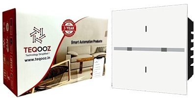 2-Switch Glass Touch Switch (White)