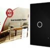 2-Switch 15Amp Smart Wi-Fi + Bluetooth Touch Switch (Black)