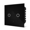 2-Switch 15Amp Smart Wi-Fi + Bluetooth Touch Switch (Black) - Image 4