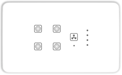 Teqooz 4-Switch + Fan Regulator Smart Zigbee + Remote Touch Switch Panel (4M) (White)