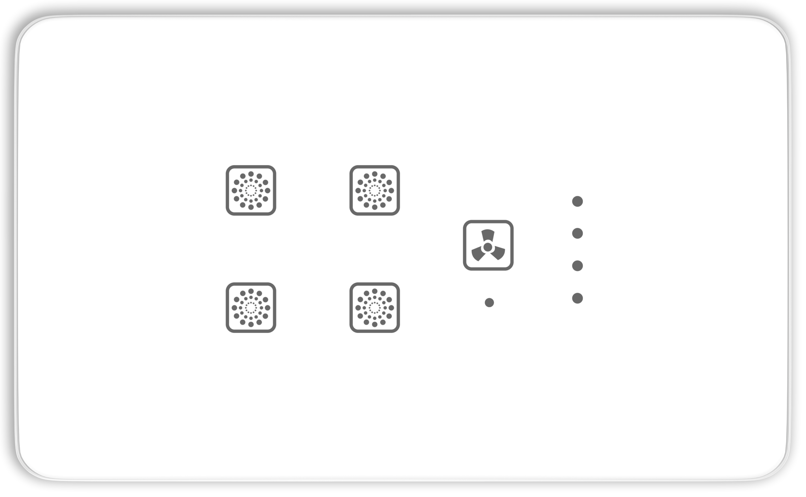 Teqooz 4-Switch + Fan Regulator Smart Zigbee + Remote Touch Switch Panel (4M) (White)