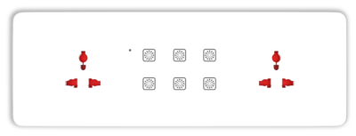 Teqooz 6-Switch + 2 Socket Smart Zigbee + Remote Touch Switch Panel (8M) (White)